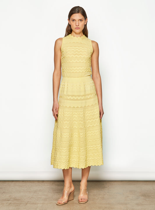 Robe longue maille croquet Blé - Vêtement en maille de luxe Molli