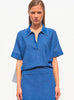 Top ample à col polo Denim - Vêtement en maille de luxe Molli