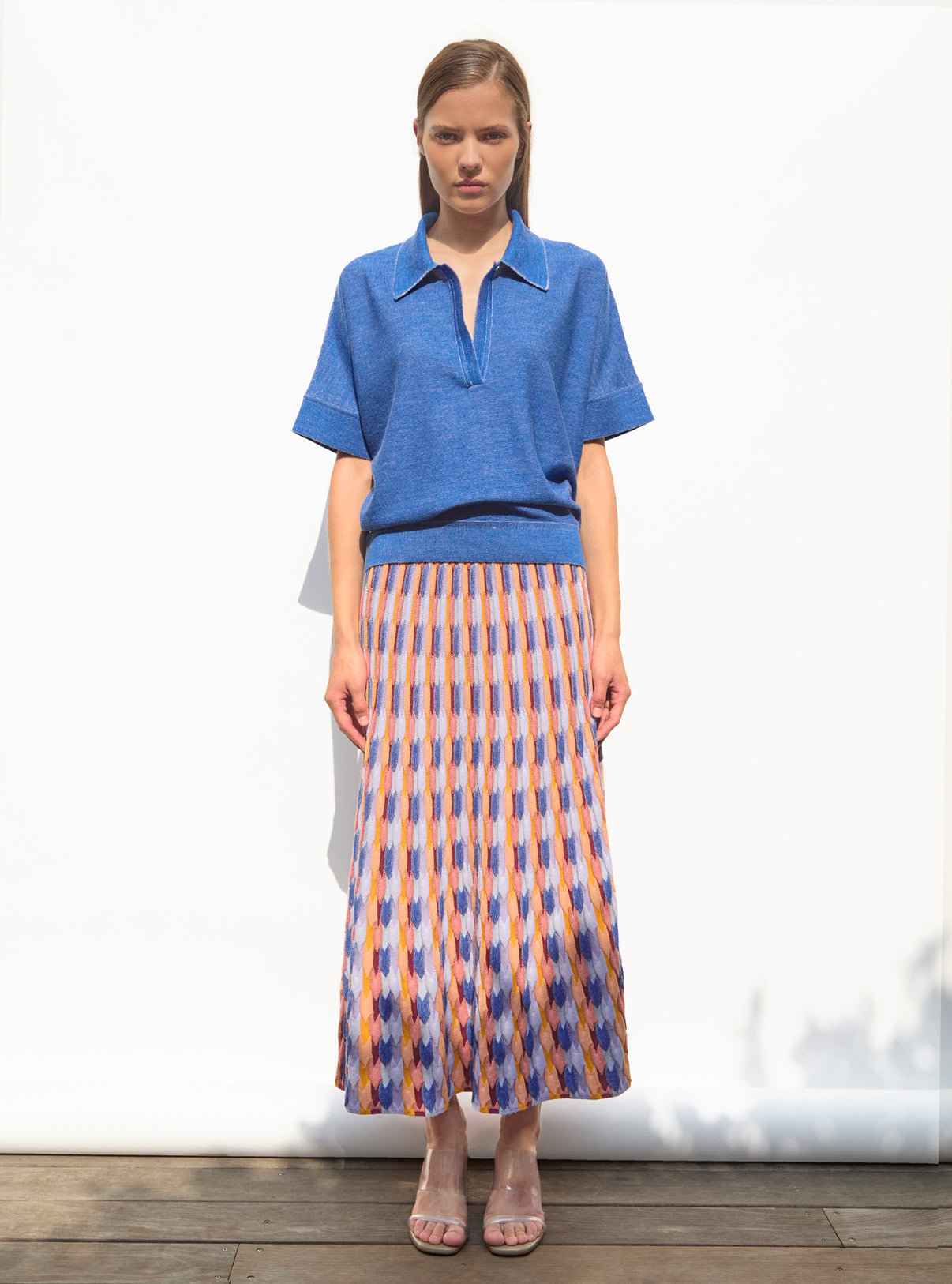 Jupe en maille zellige multicolore - Jupes de luxe