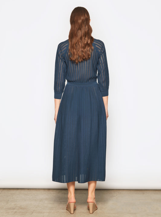 lightweight pointelle knit dress