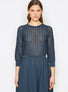 Robe en maille de luxe Molli - Robe légère maille pointelle Blueberry