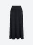 Jupe en maille de luxe Molli - Jupe longue maille trèfle noir profond