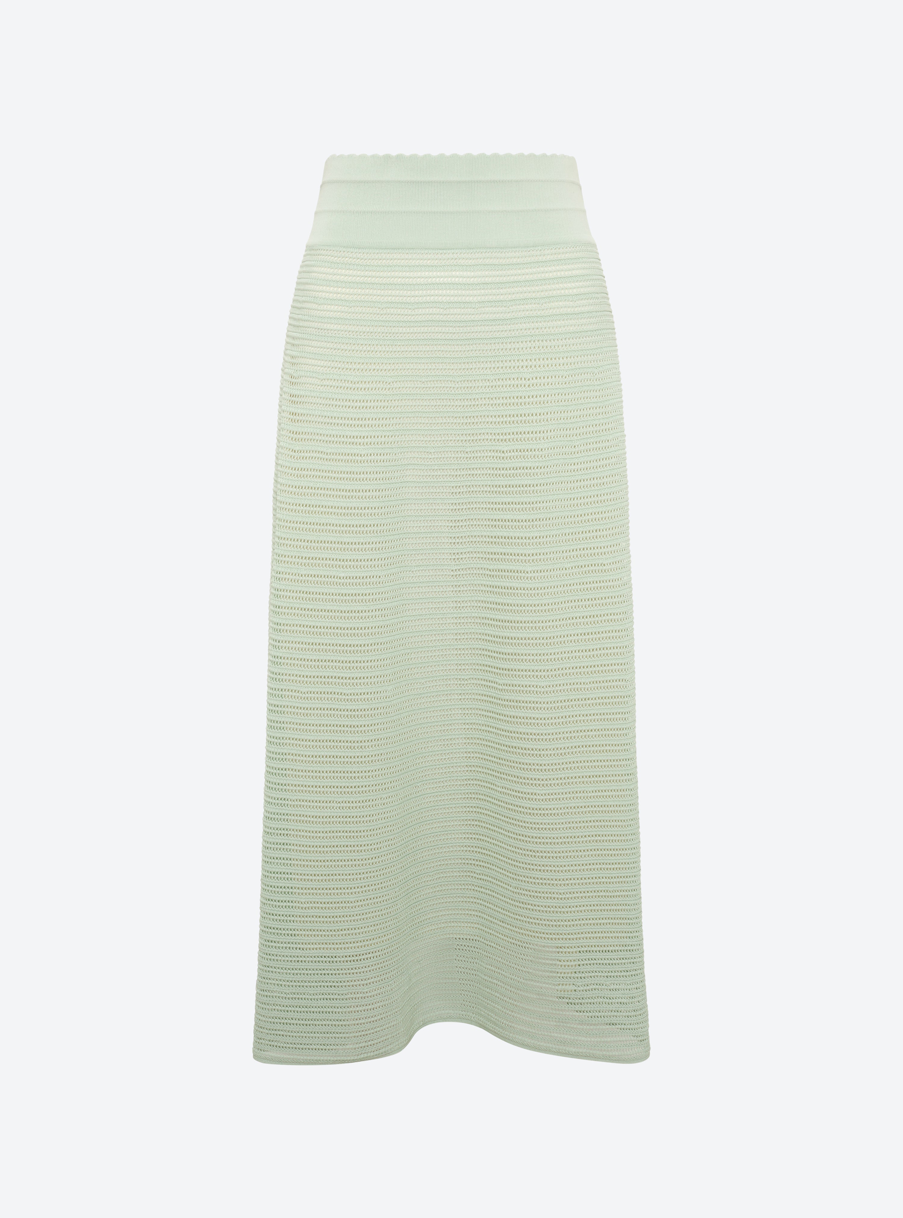jupe longue maille pointelle jade - Molli_packshot
