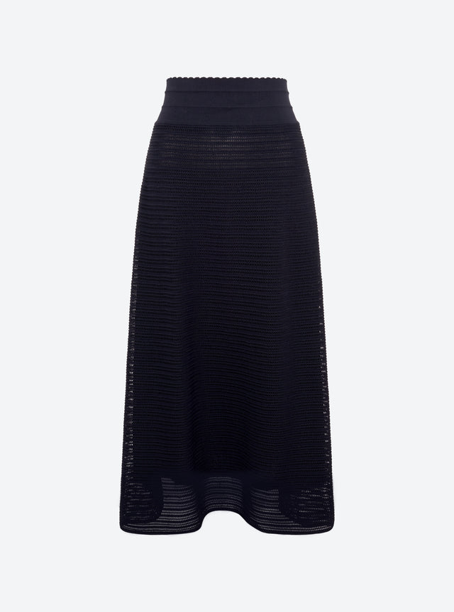 long pointelle knit skirt - Image principale