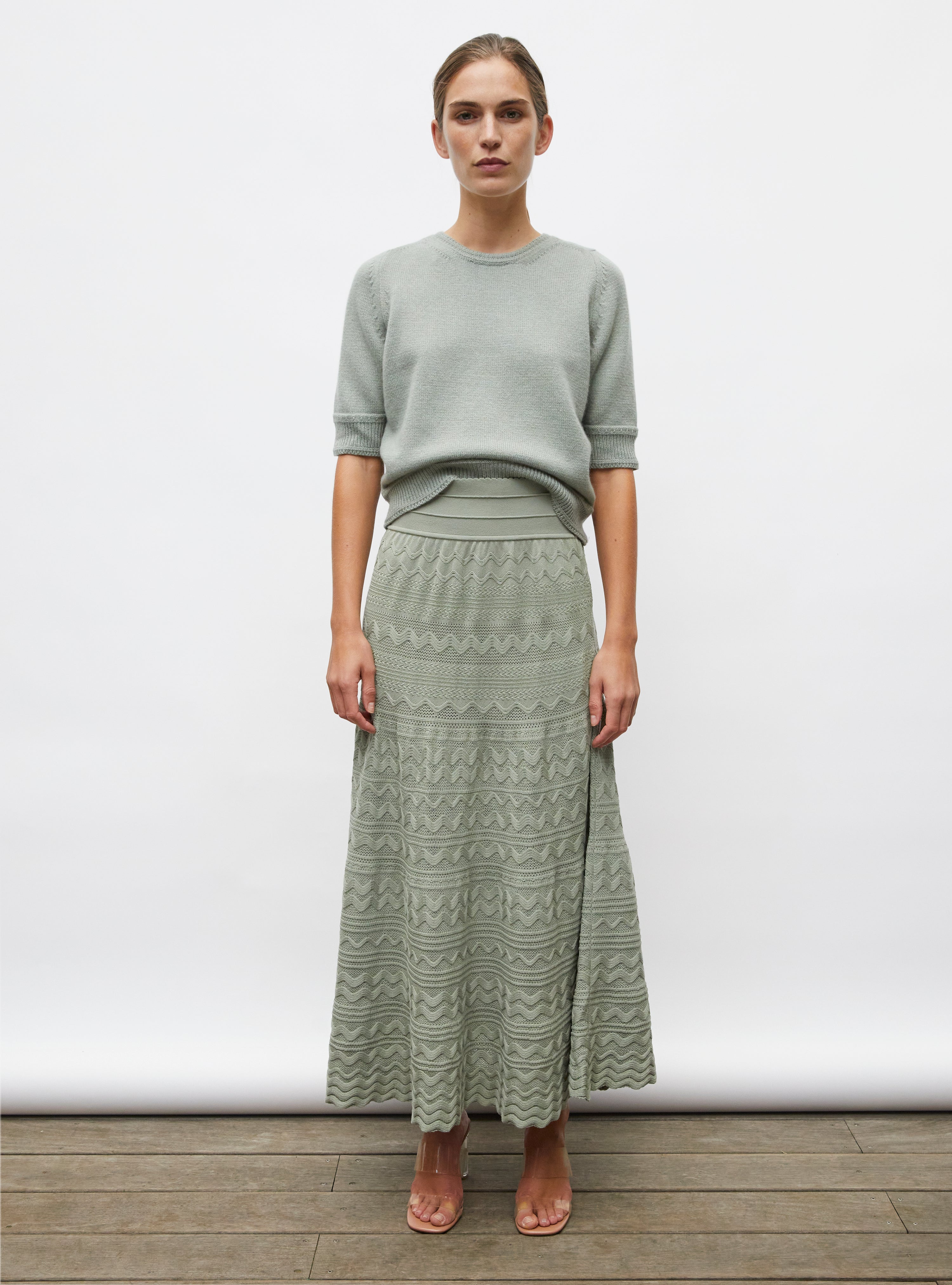 Top de luxe femme - Top maille manches coudes mousse