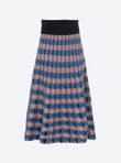 multicolored zellige knit skirt