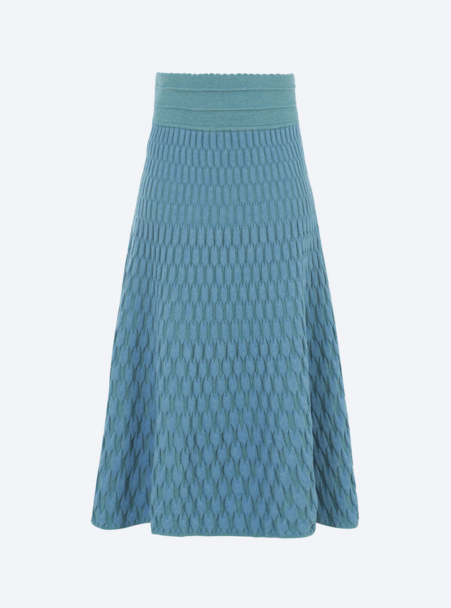 jupe longue maille zellige unie - Image principale