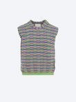 multicolored zellige knit top