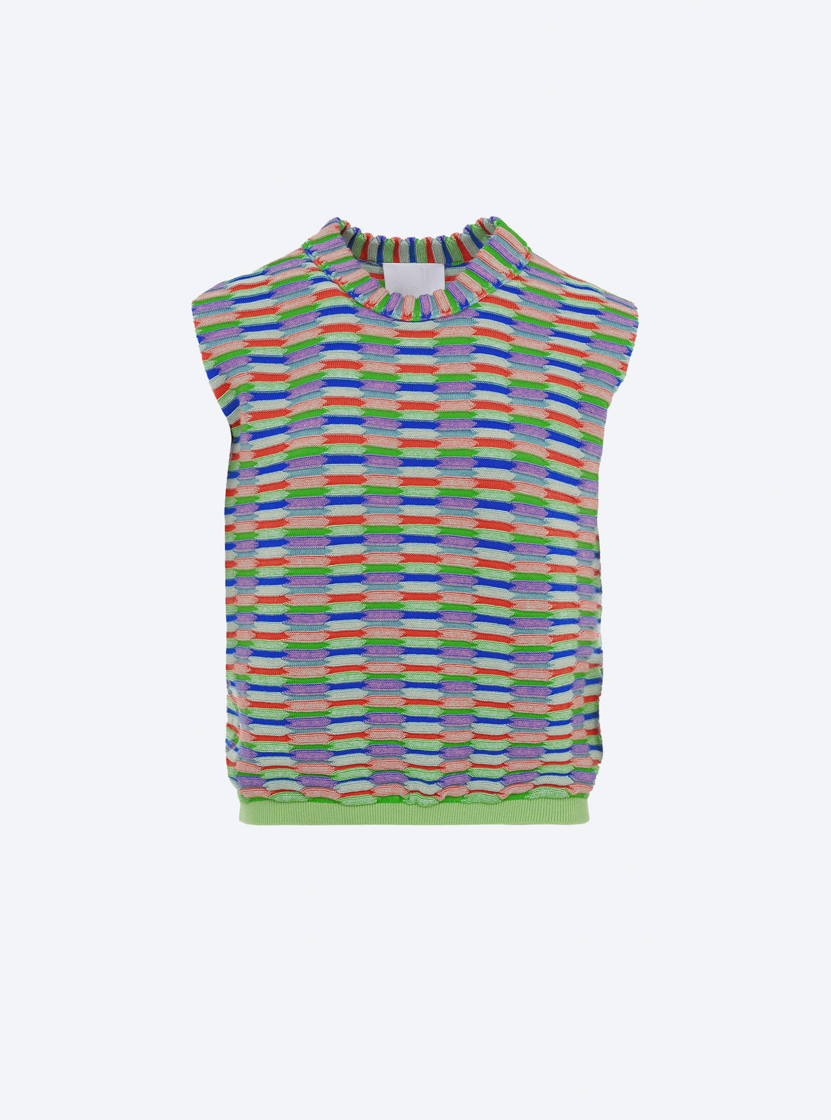 Top en maille zellige multicolore - Molli