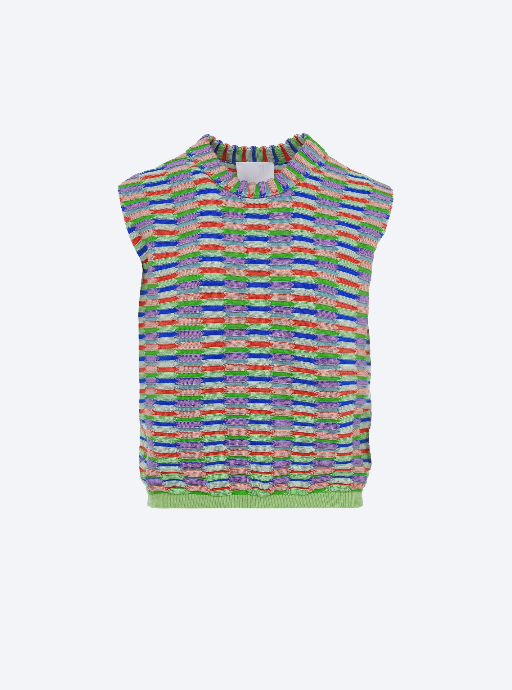 Top en maille zellige multicolore - Molli