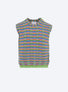 Top en maille zellige multicolore - Molli
