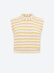 multicolored zellige knit top
