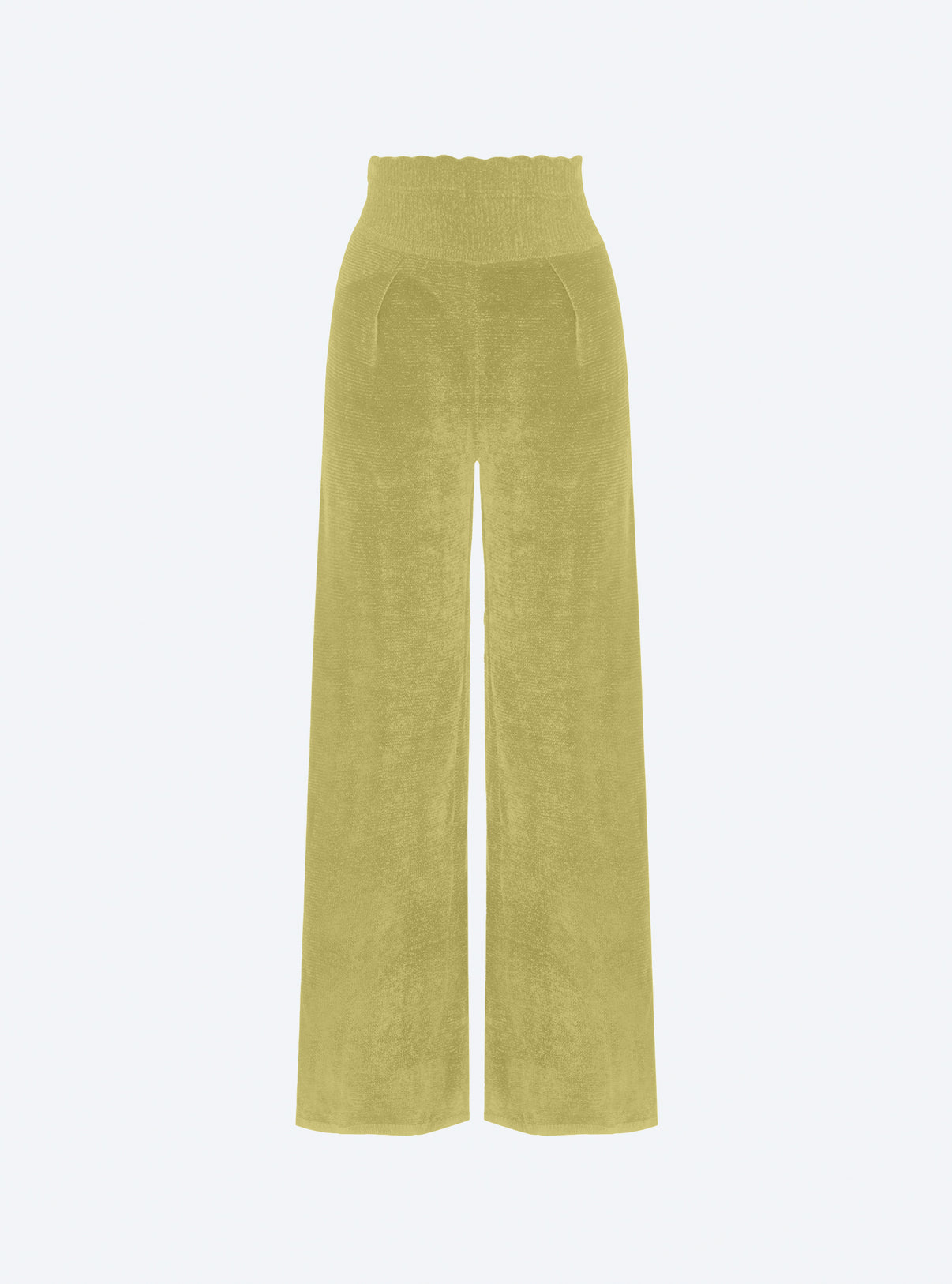 Pantalon en maille velours Doré - Vêtement en maille de luxe femme