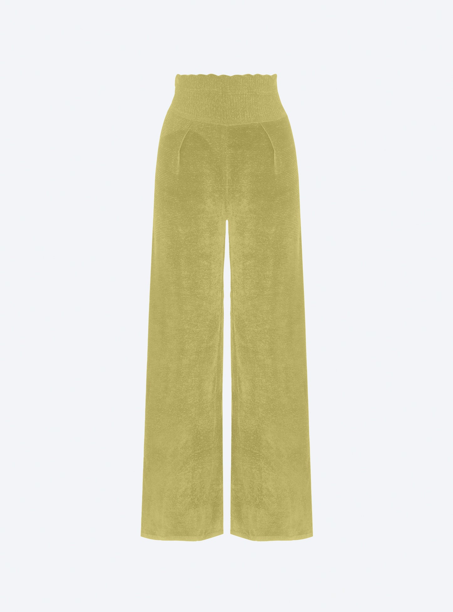 Pantalon en maille velours Doré - Vêtement en maille de luxe femme
