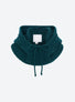 Accessoire de luxe femme - Cagoule en maille torsadée vert anglais