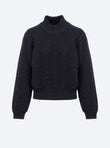Pull en maille motif floral