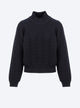 Pull en maille motif floral