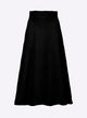 Smocked knit mid-length skirt