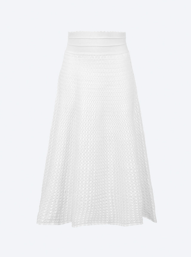 Jupe midi maille smockée - Image principale