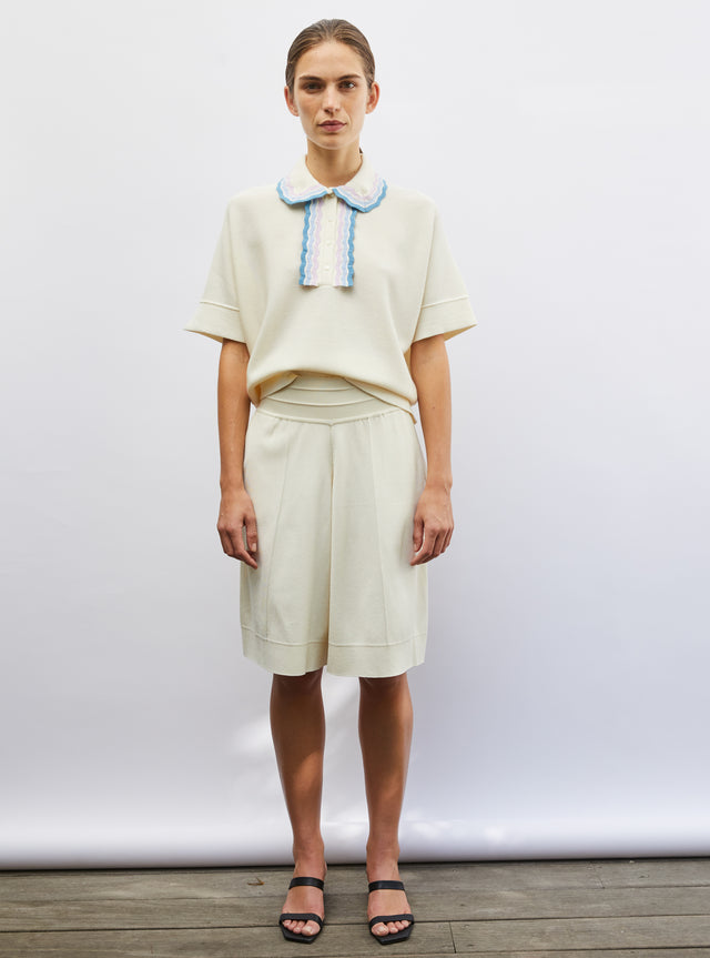 top ample maille col croquet - Image principale