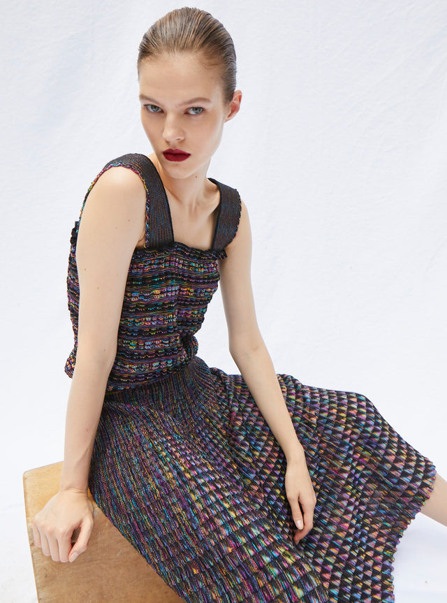 top in waffled knit - Image principale