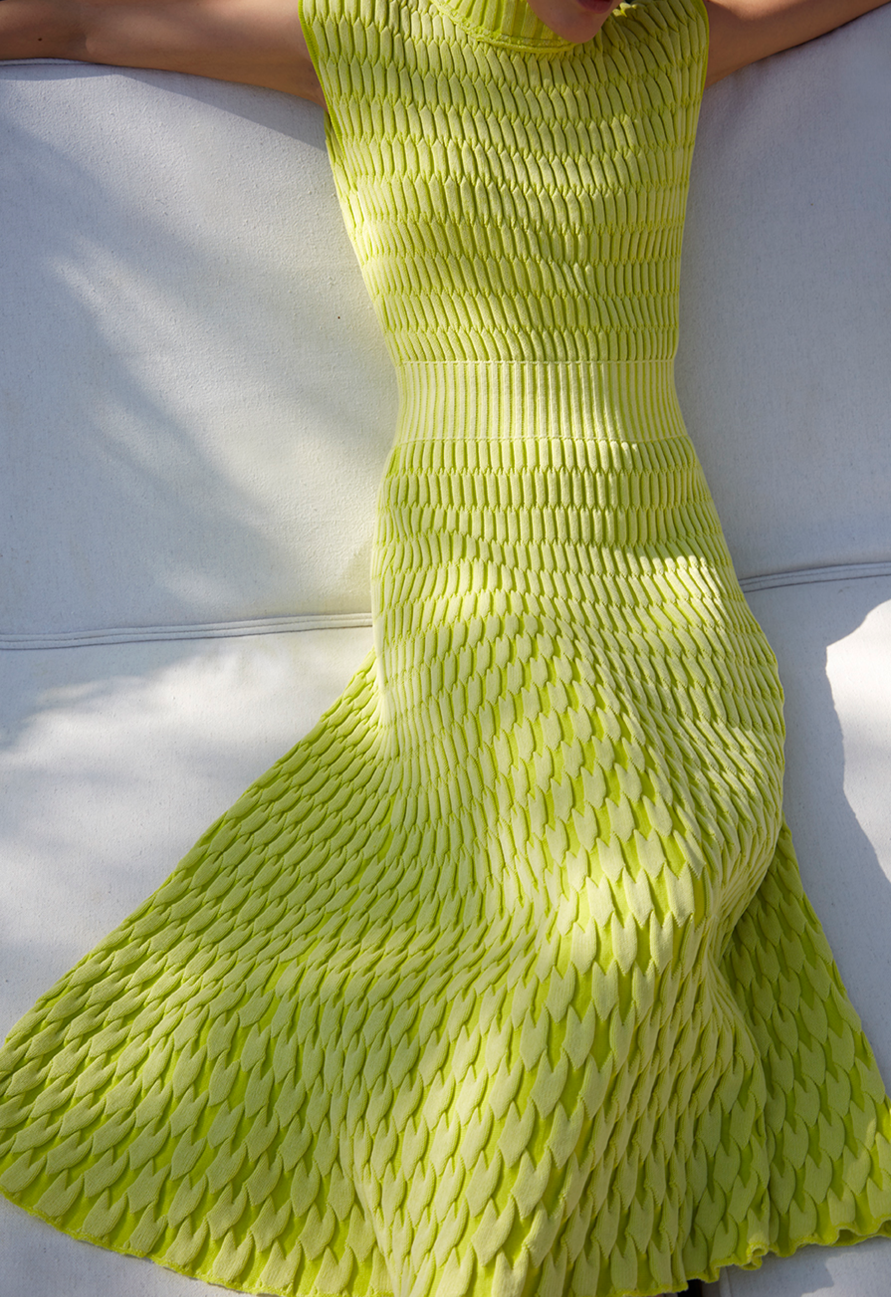 robe longue en maille fine de luxe femme