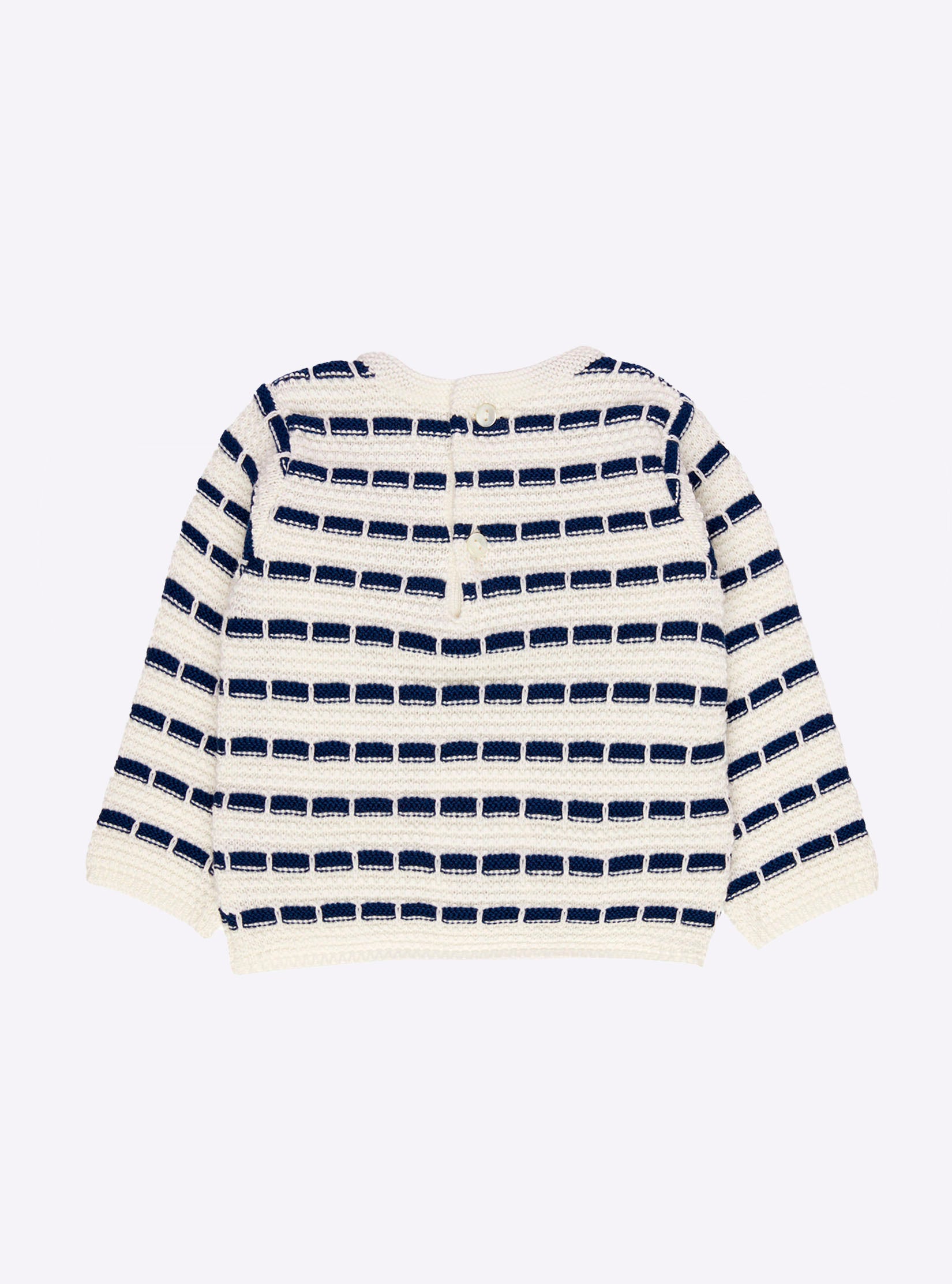 Mini-marinière point de riz  - Vêtement en maille de luxe Molli