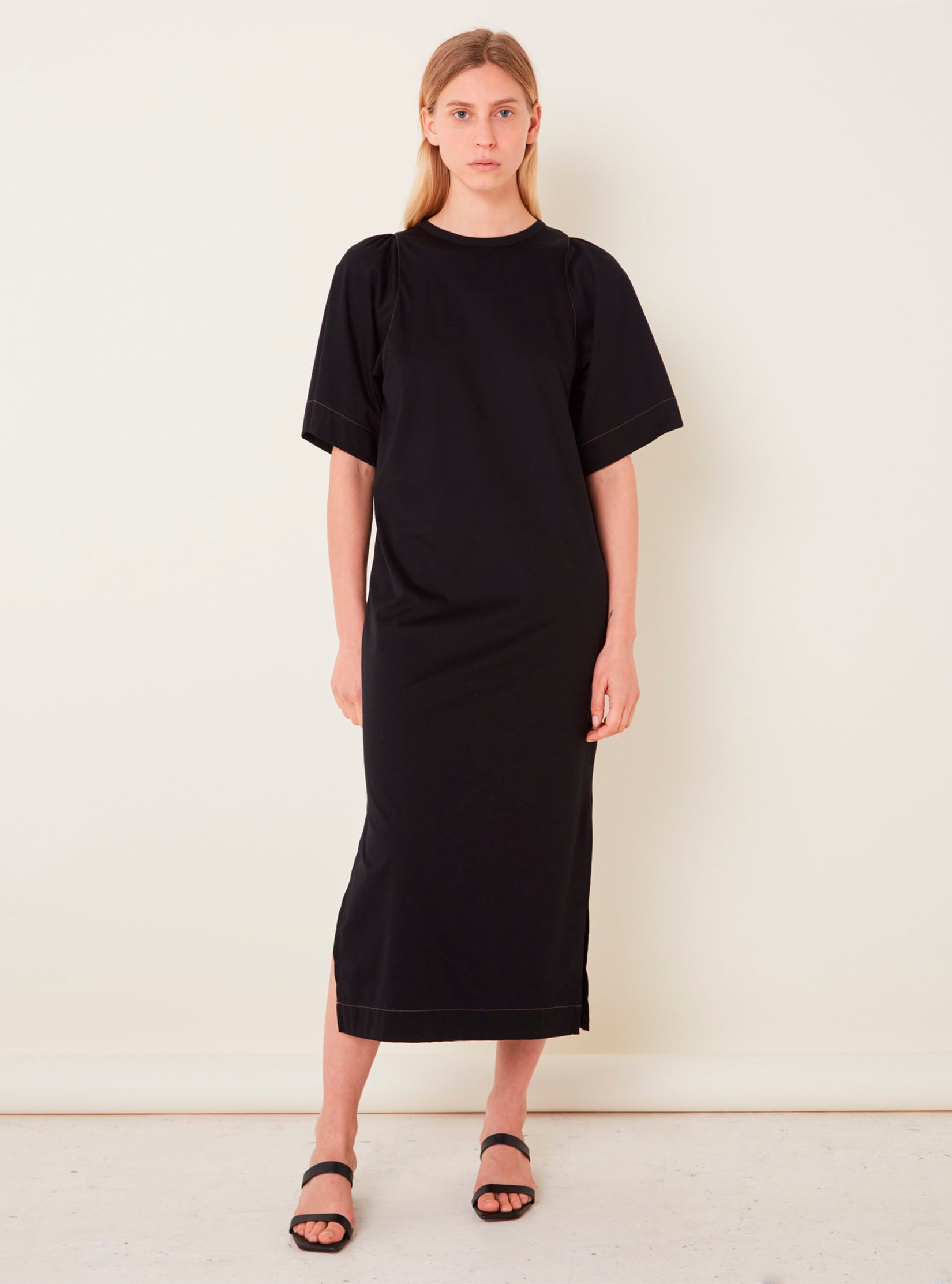 Robe longue à manches froncées - Robes de luxe