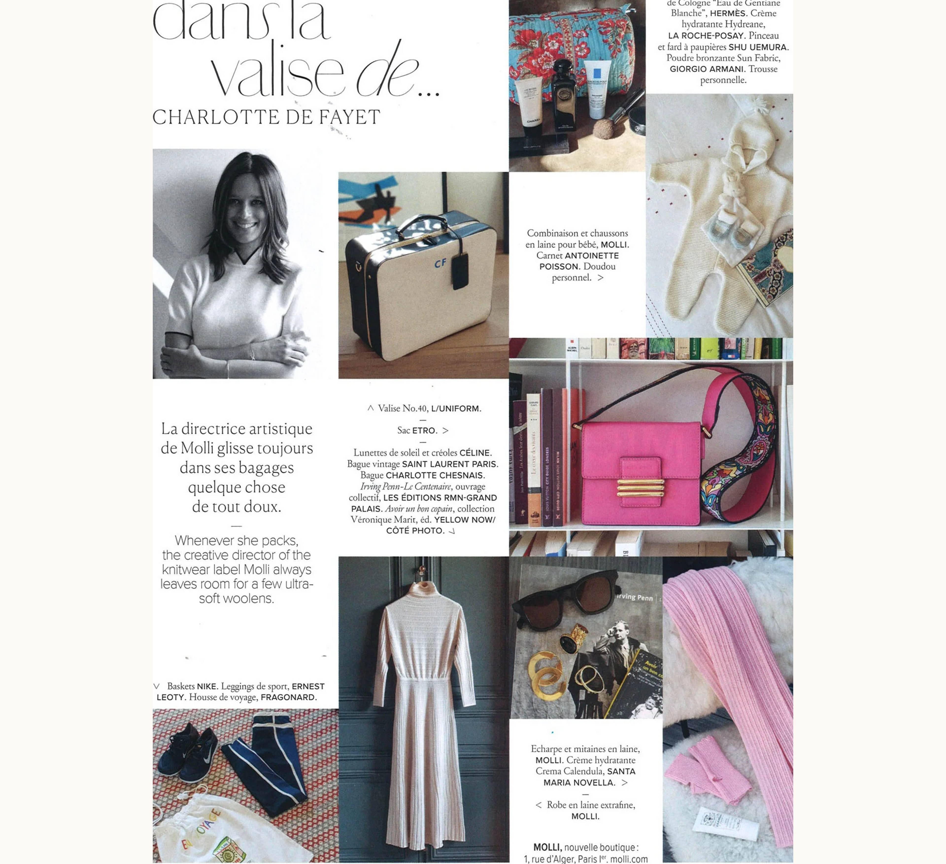 article de presse molli dans le magazine air france madame