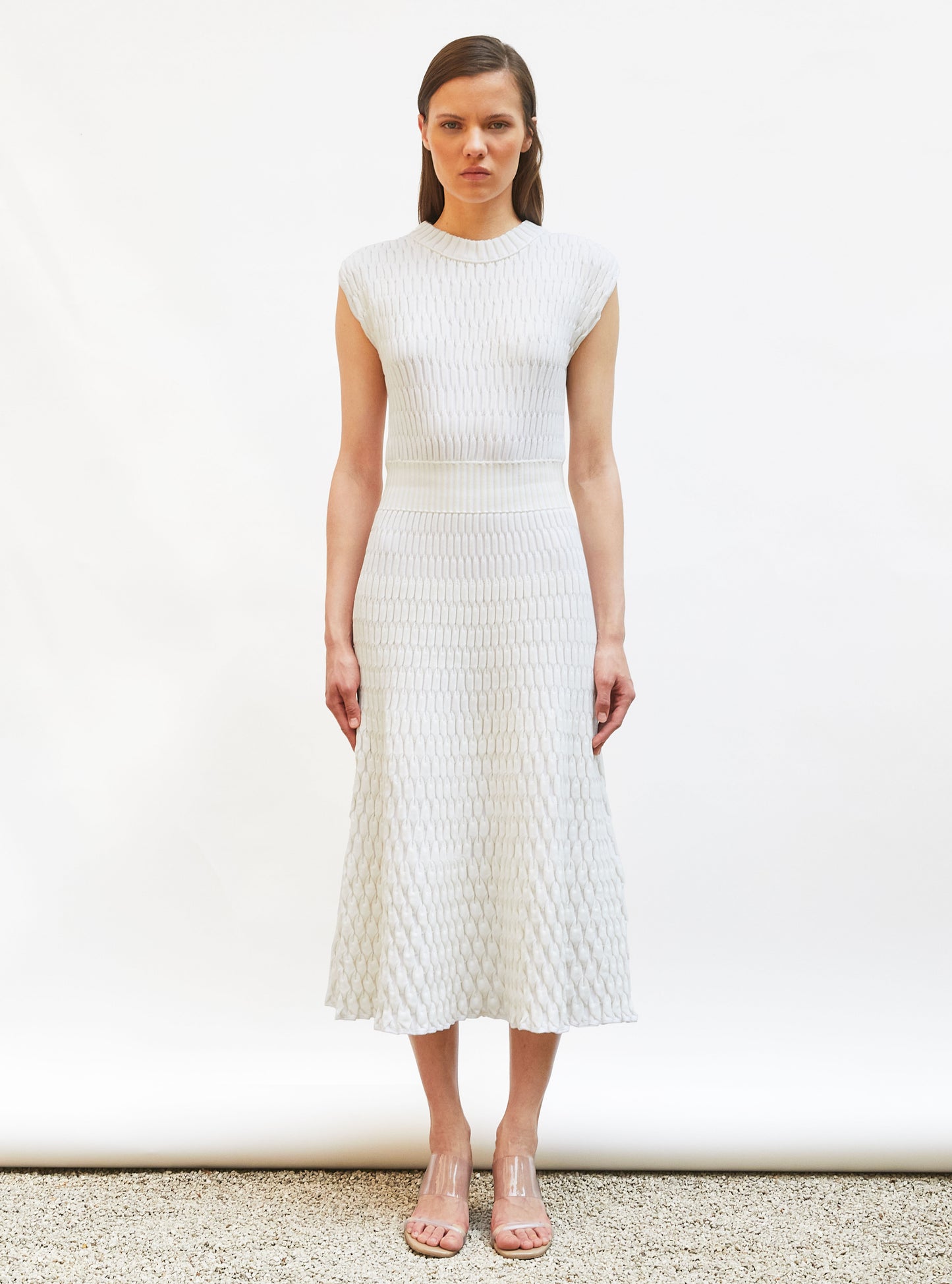Robe longue en maille zellige - Vêtement en maille de luxe Molli
