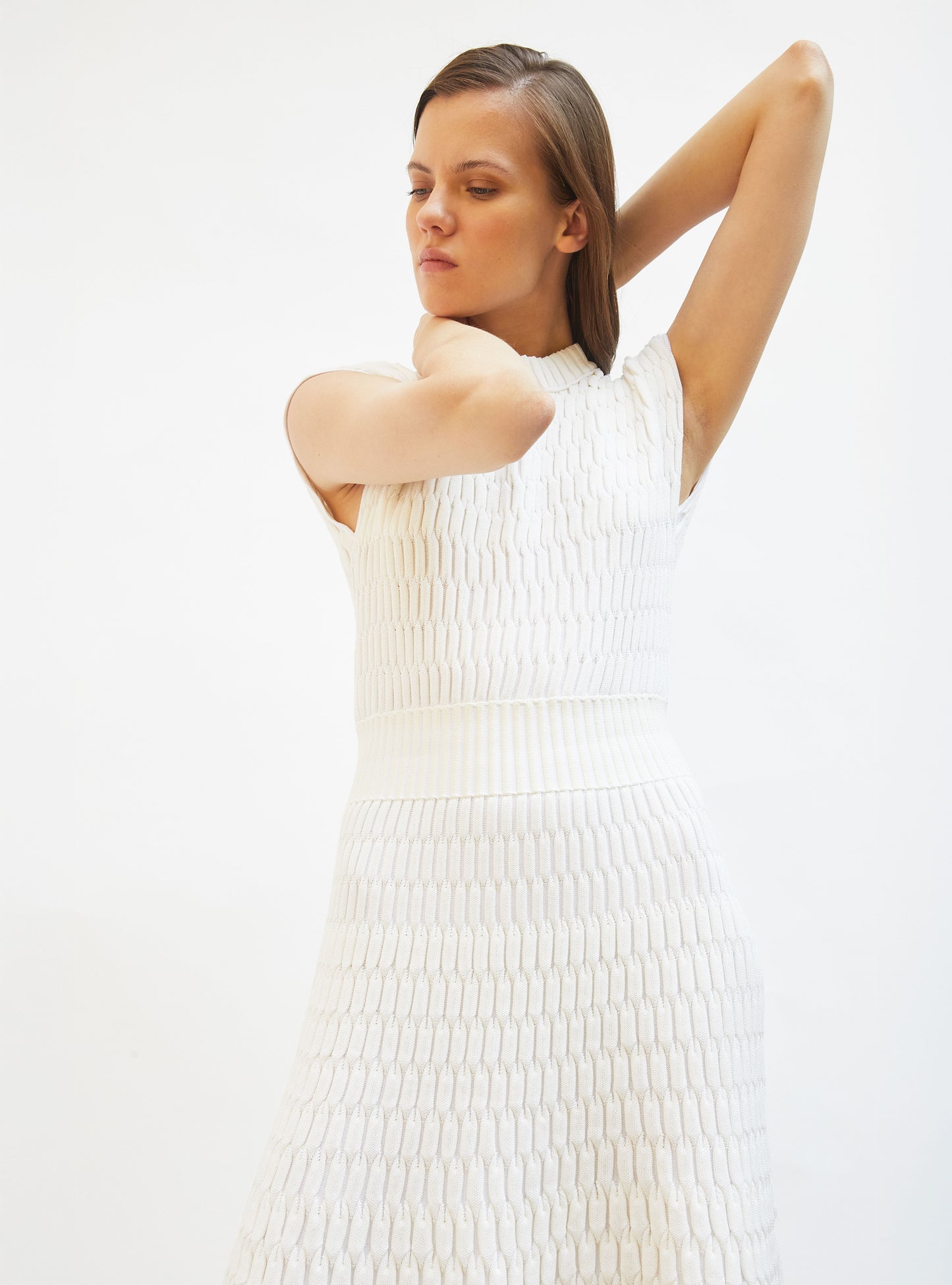 Robe longue en maille zellige - Robes de luxe