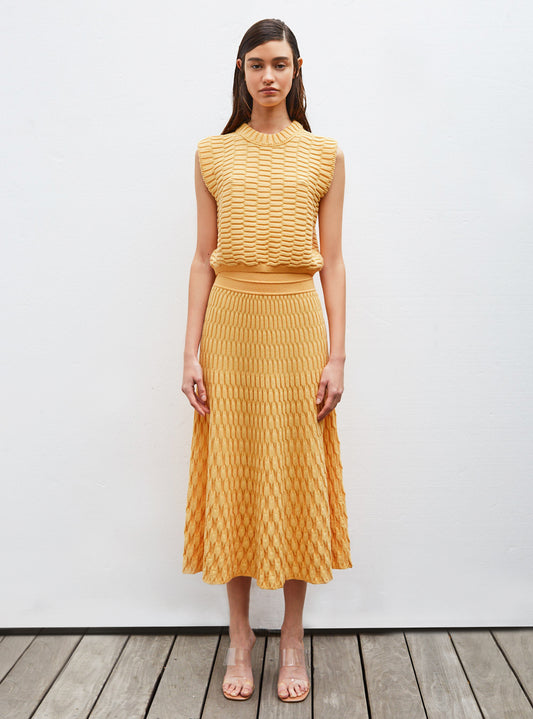 Molli plain zellige knit top