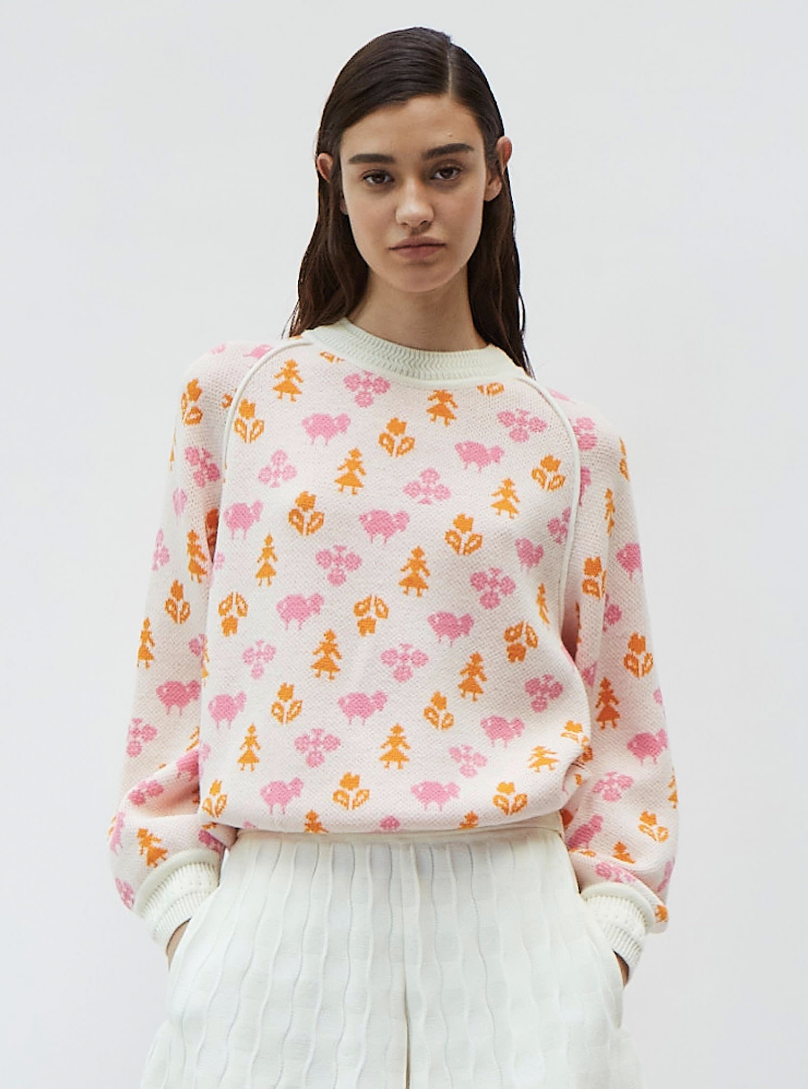 Sweater jacquard - Vêtement en maille de luxe Molli