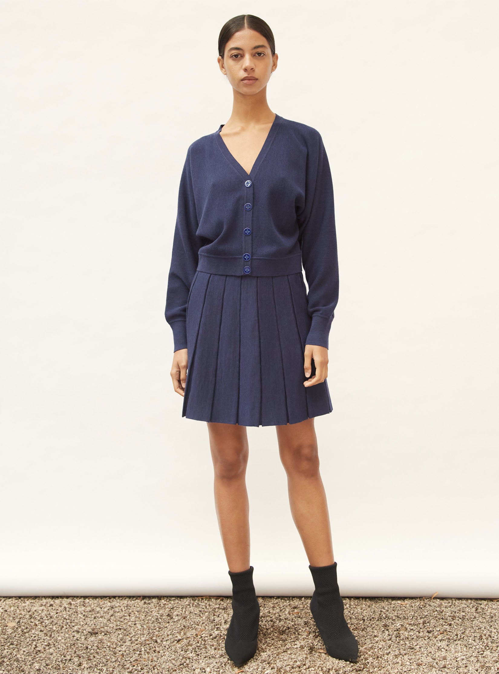 Tops, blouses de luxe femme - Cardigan maille point mousse