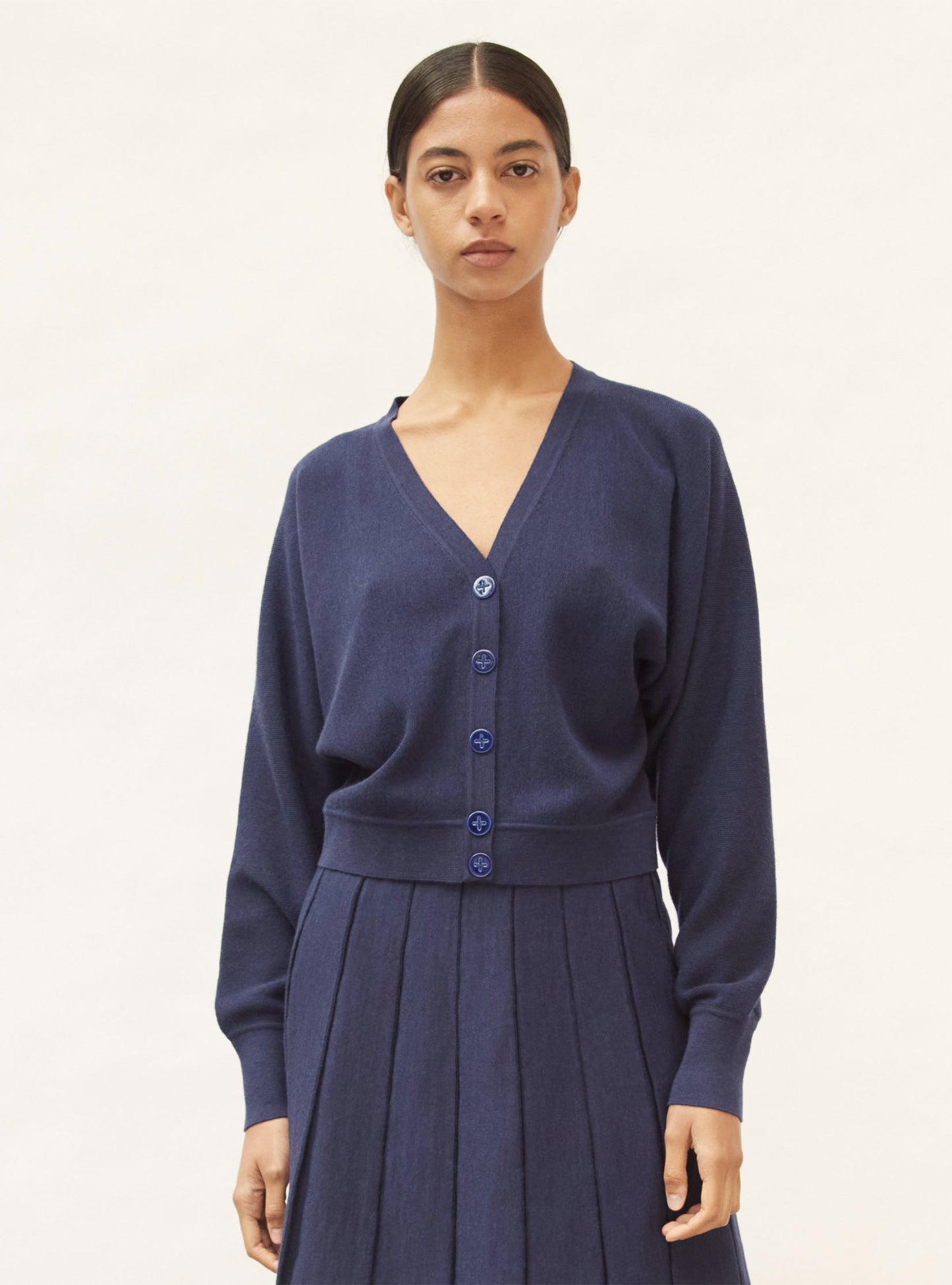 Cardigan maille point mousse - Vêtement en maille de luxe Molli