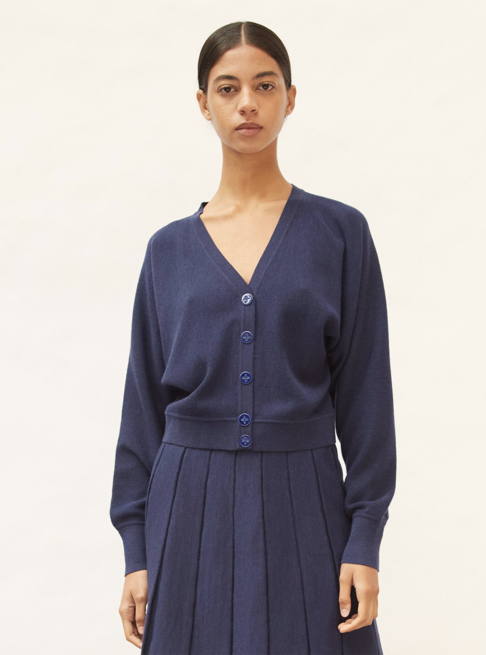 Cardigan maille point mousse - Vêtement en maille de luxe Molli