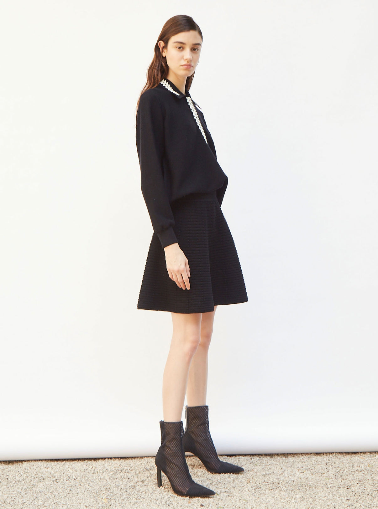 Chemisier col brodé - Vêtement de luxe femme