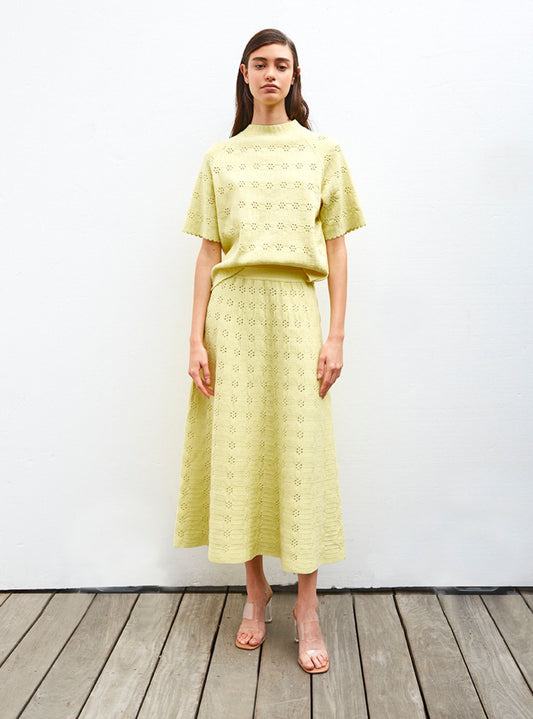 Top en maille à fleur ajourée Molli