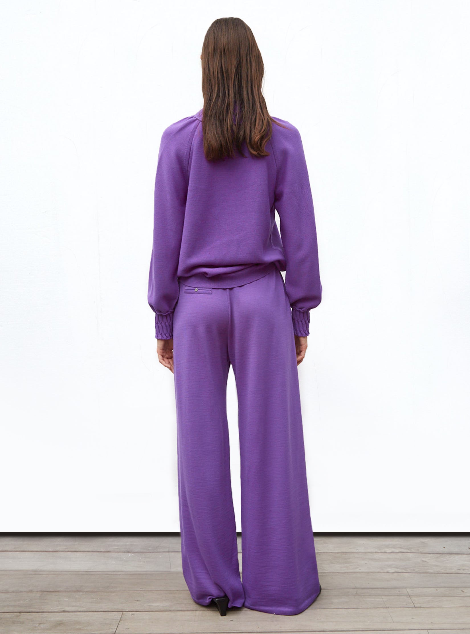 Pantalon fluide en maille - Vêtement de luxe femme