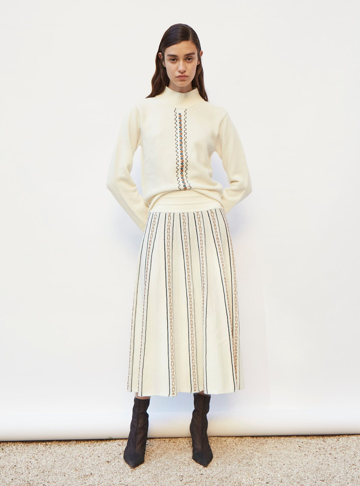 Top brodé - Vêtement en maille de luxe Molli