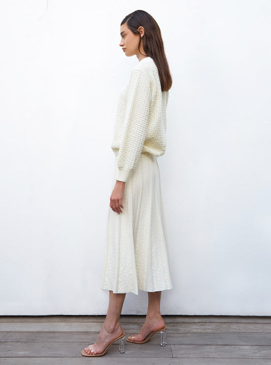 sweater en maille entrelacée