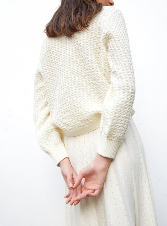 sweater en maille entrelacée
