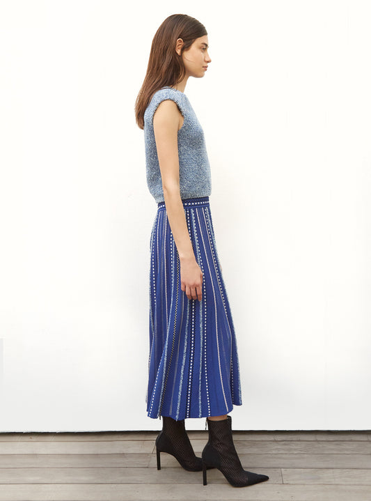 top en maille fourrure de coton