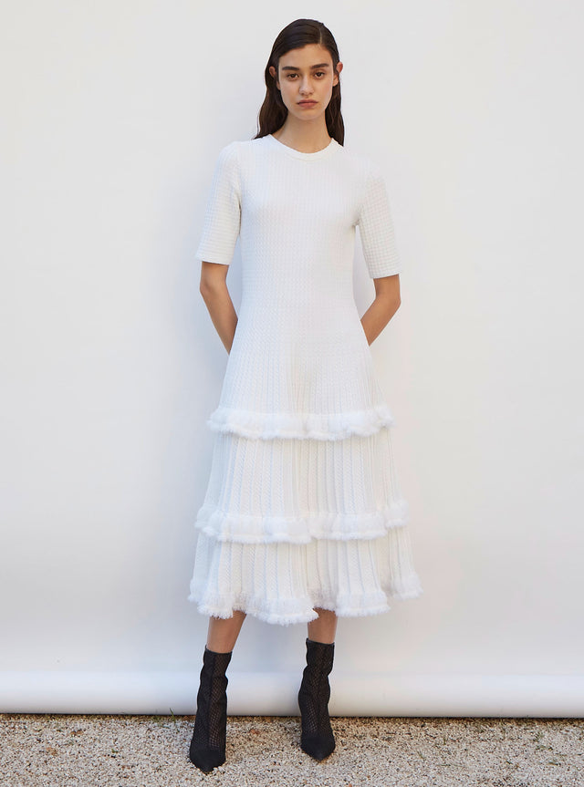 robe en maille à frange - Image principale