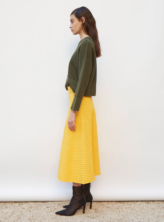 wavy knit skirt