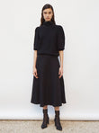 wrap-neck knit top