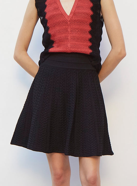 Molli cannage knit short skirt