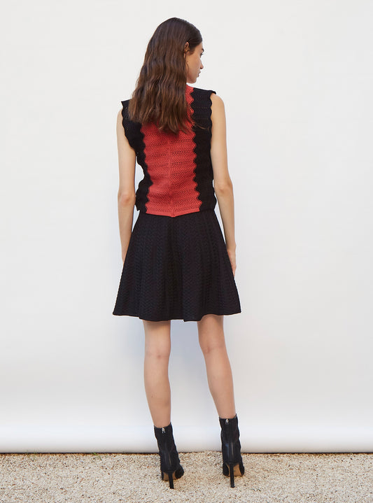 top wavy pointelle