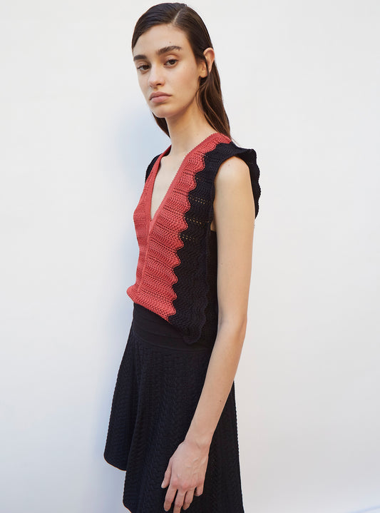 top wavy pointelle