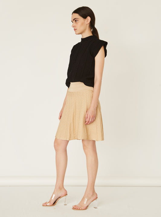 molli cannage knit short skirt